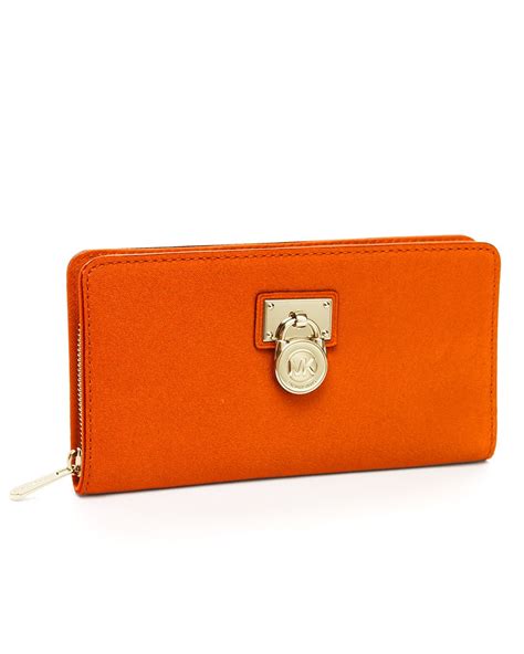 michael kors hamilton wallet orange|Michael Kors Hamilton wallet luggage.